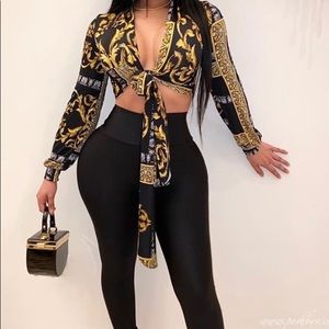 Two pieces pants set (bag not included )